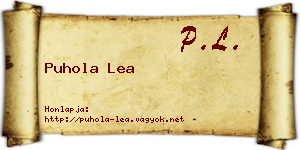 Puhola Lea névjegykártya