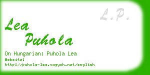 lea puhola business card